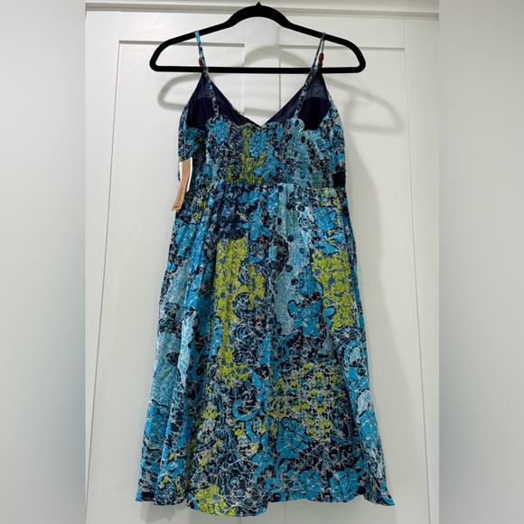 Energie Blue and Green Patterned Dress - Picture 2 of 4